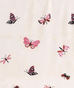 Baránková deka mikroplyš Exclusive 150 × 200 cm – Motýliky béžové