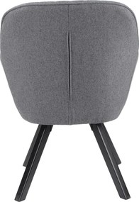 Jedálenská stolička Chrissy, stredne šedá tkanina