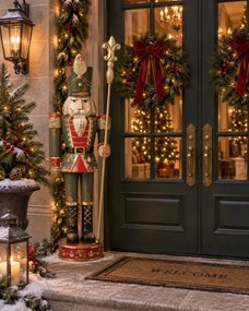 Vonkajšie vianočné dekorácie luskáčik Nutcracker – 39*30*131 cm