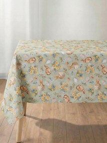 Veľkonočný hranatý obrus 120 x 160 cm - Zajačikovia zelený