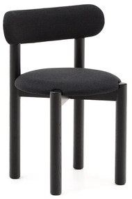 Čierne jedálenské stoličky z dubového dreva v súprave 2 ks Nebai – Kave Home