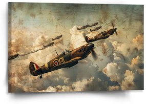 Sablio Obraz Stíhačky Spitfire v letecké bitvě - 120x80 cm