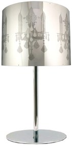 CLX Moderná stolná lampa ENZO, 1xE27, 60W, chrómovaná