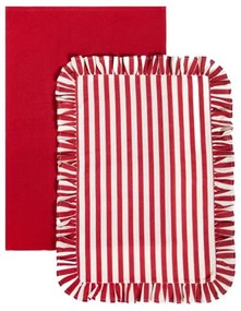 Sada kuchynských utierok TRUDY červená / biela 703423