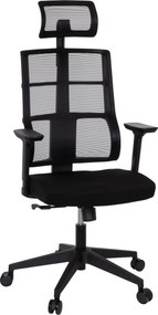 XXXLutz OTOČNÁ STOLIČKA, sieťovina, plochá tkanina, čierna MID.YOU - Online Only kancelárie - 001918040001