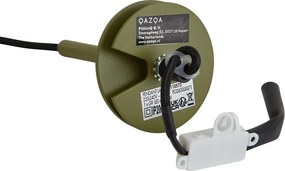 Moderná zelená závesná lampa s integrovanou stropnou doskou - Chuba