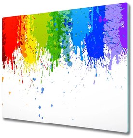 Sklenená doska na krájanie Rainbow spots 60x52 cm