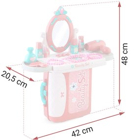 Toaletný kufrík pre dievčatá so zrkadlom Ricokids 773300