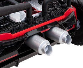 Ramiz Detská pretekárska bugina na batérie 5 Červená + motory 2x200W + diaľkové ovládanie + LED Audio + pomalý štart