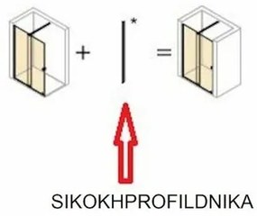 Nikov profil pre sprchové dvere HÜPPE Strike New, čierna, SIKOKHPROFILDNIKAC