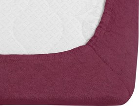 Froté plachta do detskej postieľky PREMIUM 60x120 cm vínové