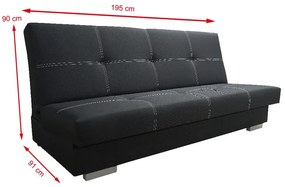 Rozkladacia pohovka s úložným priestorom Catini AXEL - Tmavo Sivá