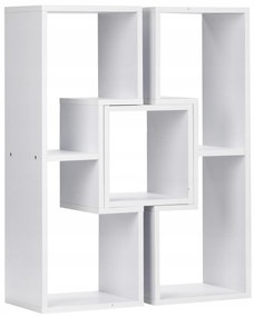 Regál na knihy, modulárna skriňa, komoda, police, BIELA
