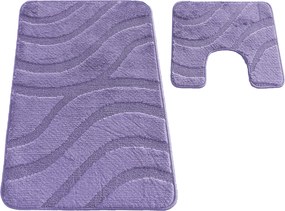 DY Kúpeľňová sada koberčekov s výrezom Symphony - fialová