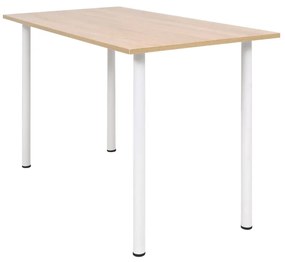 vidaXL Jedálenský stôl 120x60x73 cm, dubová a biela farba