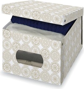 Domopak Úložný box s vekom ELLA béžový, XL
