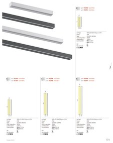 Redo 01-2767 - LED Nástenné svietidlo PLOT LED/35W/230V 120 cm čierne