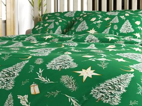 Obliečky z mikrovlákna GREEN CHRISTMAS zelené Rozmer obliečky: 70 x 90 cm | 140 x 200 cm