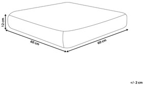 Bavlnený sedací vankúš na zem 60 x 60 x 12 cm žltý CLONE Beliani