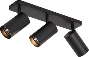 Moderné stropné svietidlo čierne 3-svetlové GU10 70mm - Jeana Luxe