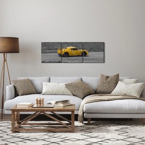 Obraz - Rýchle auto (s hodinami) (90x30 cm)