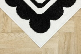 Detský koberec LIMA M138A čierny / biely