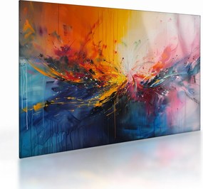 Sklenený obraz - Farebná abstrakcia (70x50 cm)