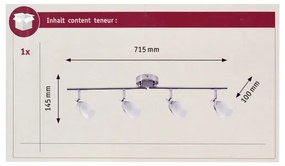Paulmann 66692 - Bodové svietidlo YASMIN 4xG9/10W/230V