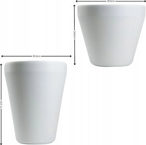 Sada 2 ks květináčů Purea 51,2x39,5/34,9x39,5 cm bílá