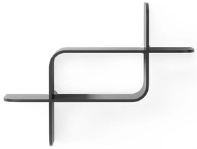 Čierna poschodová polica z kaučukového dreva 62 cm Montage – Umbra