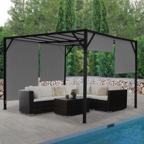 Pergola so sťahovacou strechou 3x3 m Dekorhome