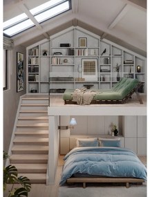 Sivobéžová ľanová rozkladacia pohovka 160 cm Roots Carob – Karup Design