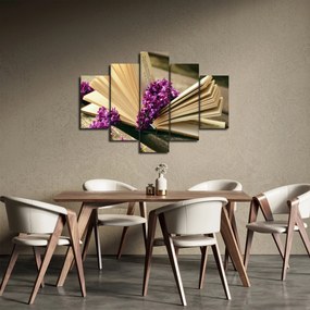 Obraz knihy s levanduľou (150x105 cm)