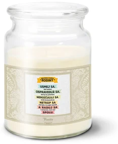 Sablio Sviečka Pravidlá našej rodiny - 500 g
