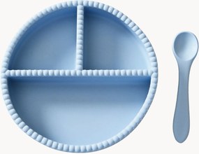 Detská silikónová jedálenská súprava Little Bubble, 2 ks