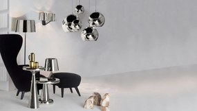 Toolight - Závesná lampa guľa 20cm LE03-1, chrómová, OSW-00705