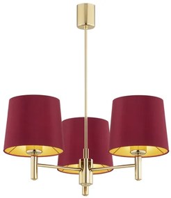 Argon 6266 - Luster na tyči PONTE PLUS 3xE27/15W/230V červená