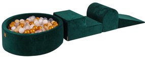 MeowBaby® bazénová zostava Velvet Dark green, 90x30 cm