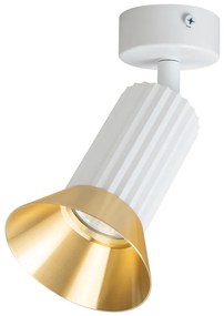 Bodové svietidlo Tulip, 1x zlaté/biele kovové tienidlo, w