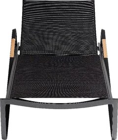 KETTLER DIAMOND hliníkové ležadlo s teakovými opierkami