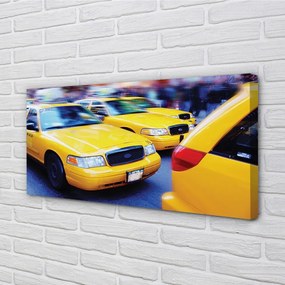Obraz canvas Žltá taxi City 125x50 cm