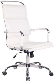 Kancelárska stolička Bedford ~ koženka - Biela