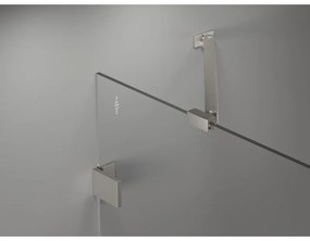 Mexen Lunar, výklopný päťuholníkový sprchový kút pravý 100 x 100 cm, 8mm číre sklo, oceľový profil, 831-100P-100L-97-00-P