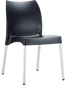 VITA záhradná stolička bez podrúčok black