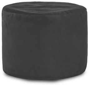 Plyšová taburetka Cilindro sivá