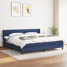 Boxspring posteľ s matracom modrá 200x200 cm látka 3129823