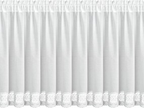KRÁTKA ZÁCLONA NA PÁSKE LILA 150X70 CM BIELA