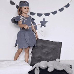 Prešívaný puf grafitová 46x46x13cm