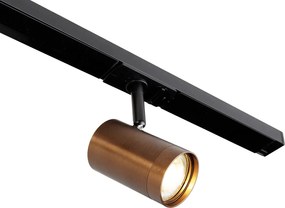 1-fázový koľajnicový systém tmavá bronz s 4 reflektormi a štvorcovým napájaním - Jeana
