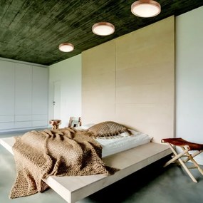 Stropné svietidlo OAK SLIM 2xE27/60W/230V dub, pr. 37 cm